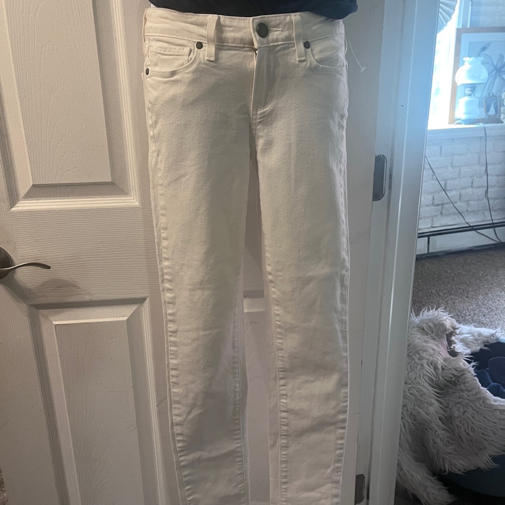 PAIGE Women's White Skinny Jeans